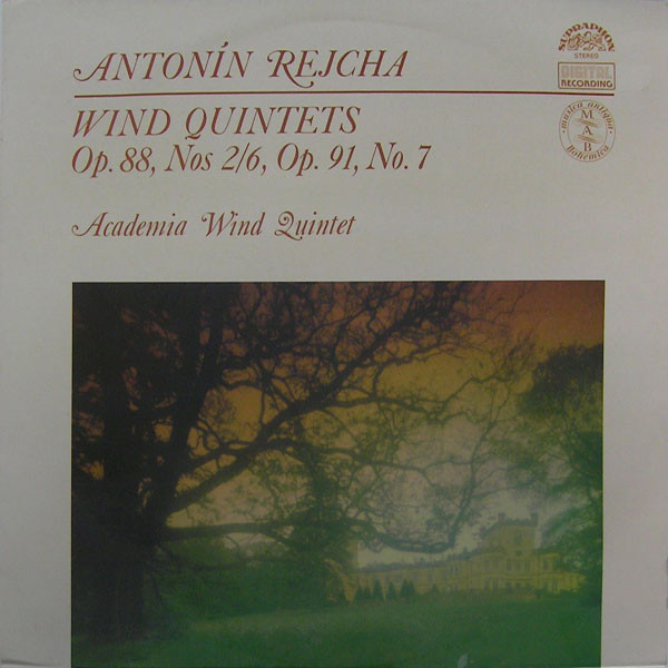 Antonín Rejcha Academia Wind Quintet Wind Quintets Op. 88, Nos 2/6