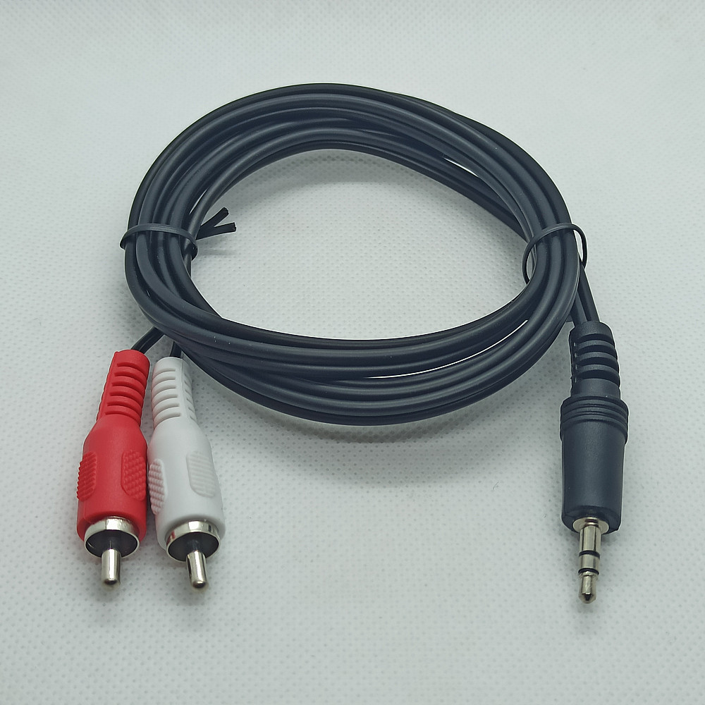 SOLMIMI Cavo Jack 3.5 Mm A 2 RCA – 2,4 Metri, Placcato Oro 24K, Treccia In Nylon, Per Giradischi, Amplificatori, Hi-Fi