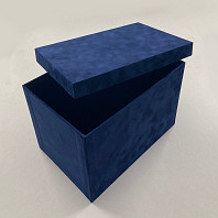 Vinyl Box - Úložný box na SP gramodesky modrý samet