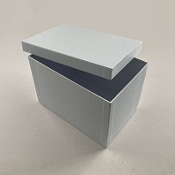 Vinyl Box - Úložný box na SP gramodesky bílá koženka