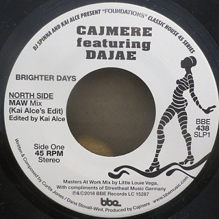 Cajmere Featuring Dajae - Brighter Days