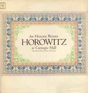 Various Artists - Horowitz At Carnegie Hall (An Historic Return)