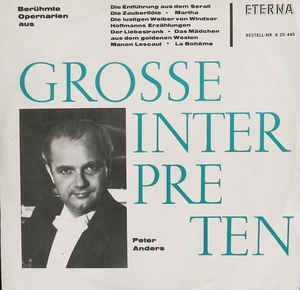 Various Artists - Peter Anders – Berühmte Opernarien