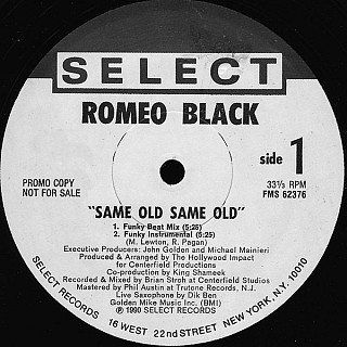 Romeo Black - Same Old Same Old / Chemical Warefare