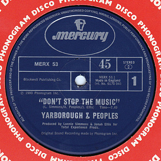 Yarbrough & Peoples - Don't Stop The Music / You're My Song