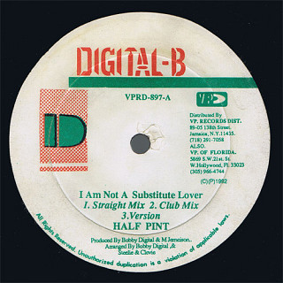 Half Pint - I Am Not A Substitute Lover