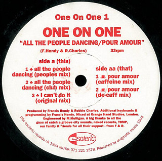 One On One - All The People Dancing / Pour Amour