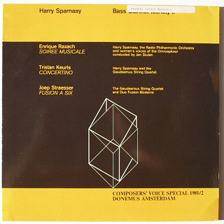Harry Sparnaay - Bass Clarinet Identity II (Soiree Musicale / Concertino / Fusion A Six)