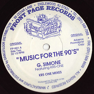 G. Simone Featuring KRS-One - Music For The 90's
