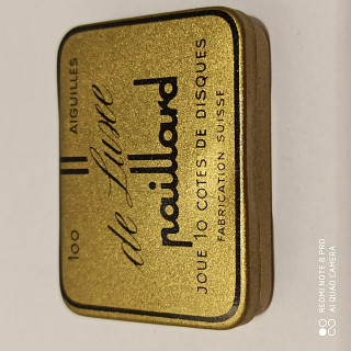 Ocelová jehla na šelakové desky - Paillard - gold