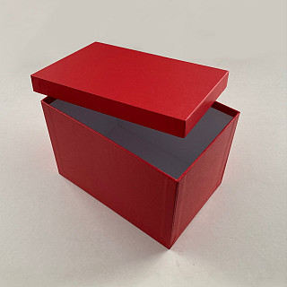 Vinyl Box - Úložný box na SP gramodesky červená koženka