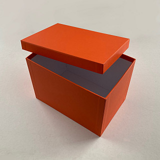 Vinyl Box - Krabice na SP gramodesky oranžová koženka