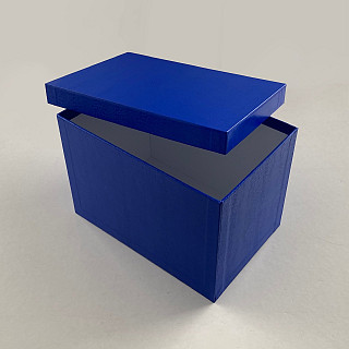 Vinyl Box - Úložný box na SP gramodesky modrá koženka
