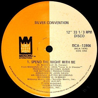 Silver Convention - Spend The Night With Me / Mission To Venus