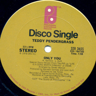 Teddy Pendergrass - Only You / Get Up, Get Down, Get Funky, Get Loose