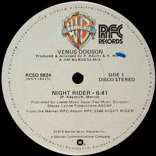 Venus Dodson - Night Rider / Where Are We Headed